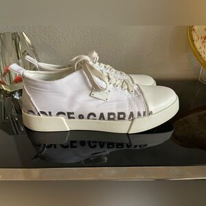 Dolce & Gabbana White High-Top Sneakers